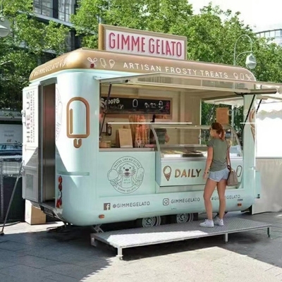 1.5KW-4.5KW Mini Edelstahl Mobil Hotdog Fastfood-Wagen