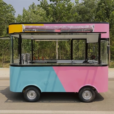 TUNE Solarzellen Kiosk-Shop Van Kaffee Hot Dog Anhänger Wagen Straßenansicht Wagen Bus Food Truck