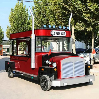 Gewerbliche Speisewagen kundenspezifische elektrische Verkäuferkarren Hot Dog Mobil-Lebensmittel-Truck 4Räder