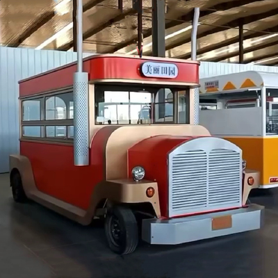 Gewerbliche Speisewagen kundenspezifische elektrische Verkäuferkarren Hot Dog Mobil-Lebensmittel-Truck 4Räder