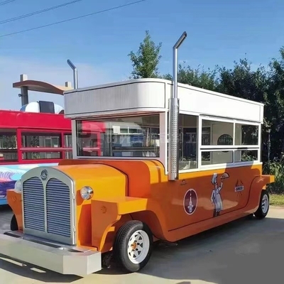 Gewerbliche Speisewagen kundenspezifische elektrische Verkäuferkarren Hot Dog Mobil-Lebensmittel-Truck 4Räder