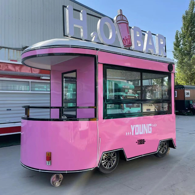 110v/220v Spannung 2022 Mobile Food Snack Eiscreme Kaltes Getränk Kaffee Milchtee Van Truck Trailer Boutique