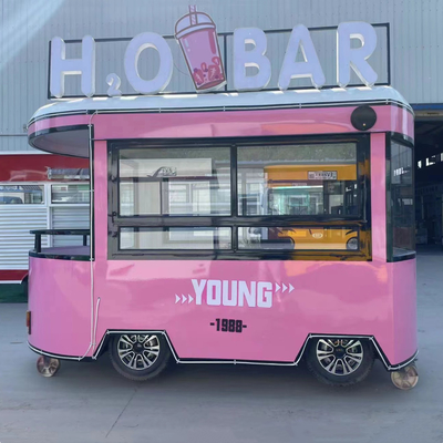 110v/220v Spannung 2022 Mobile Food Snack Eiscreme Kaltes Getränk Kaffee Milchtee Van Truck Trailer Boutique