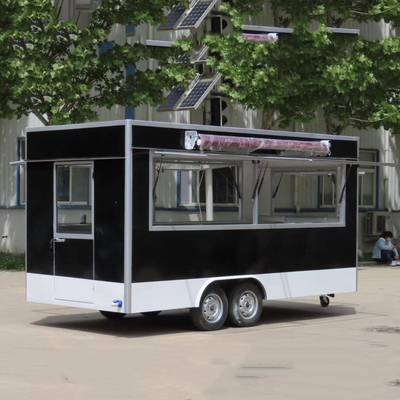 Mobile Square Fast-Food-Snack-Trailer für den Mehrzweckverkauf verschiedener Waren