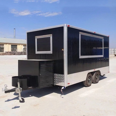 Mobile Square Fast-Food-Snack-Trailer für den Mehrzweckverkauf verschiedener Waren