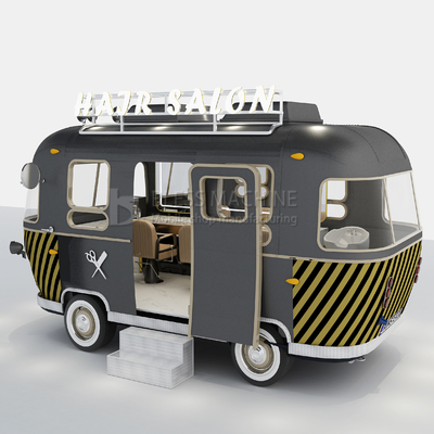 1000 kg Edelstahl Elektrisch Mobilhaarsalon Barbershop Van Truck Anhänger