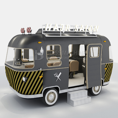 1000 kg Edelstahl Elektrisch Mobilhaarsalon Barbershop Van Truck Anhänger