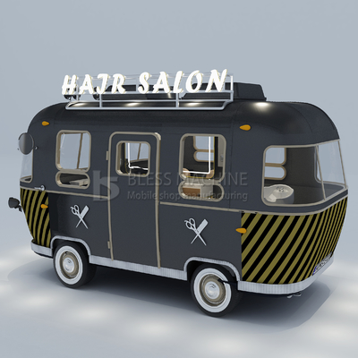 1000 kg Edelstahl Elektrisch Mobilhaarsalon Barbershop Van Truck Anhänger