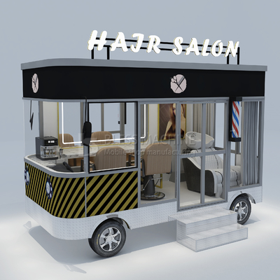3.0kw Elektrische mobile Haarschneiderei Barber Shop Style Design Perm Van Truck Trailer Wagen