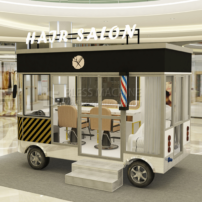 3.0kw Elektrische mobile Haarschneiderei Barber Shop Style Design Perm Van Truck Trailer Wagen