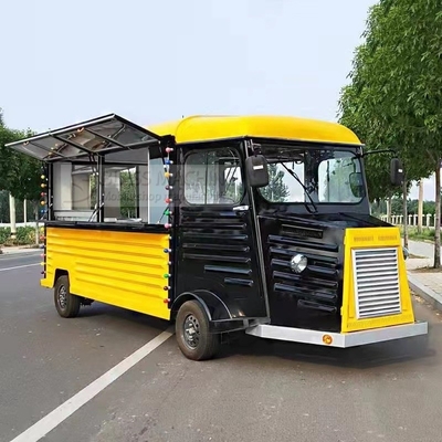 4 Straßenräder Elektrischer Mobilwagen für Mehrzweck-Fastfood Snack Catering Getränke Kaffee