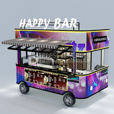 2022 Electric Mobile Wine Cocktail Drink Bar Van Truck Trailer Cart und maßgeschneidert