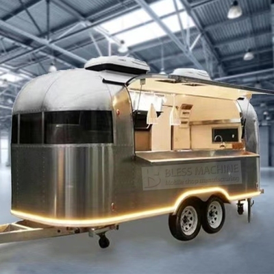 2022 Electric Mobile Wein Cocktail Drink Bar Van angepasste Länge Edelstahl Anhänger