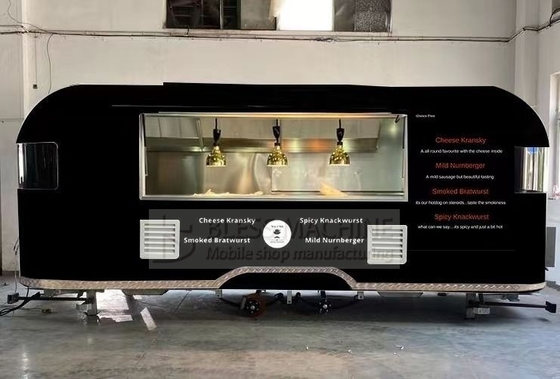 2022 Electric Mobile Wein Cocktail Drink Bar Van angepasste Länge Edelstahl Anhänger
