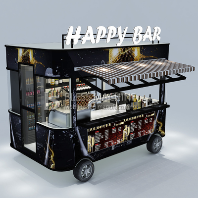 110v/220v Elektrische mobile Wein-Cocktail-Getränke-Bar Van Truck Anhängerwagen für Landwirte 2022