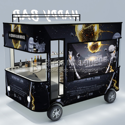 110v/220v Elektrische mobile Wein-Cocktail-Getränke-Bar Van Truck Anhängerwagen für Landwirte 2022