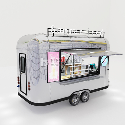 Outlet Mobile Eiscreme Getränke Essen Snack Van Trailer Boutique mit 1000 kg Kapazität