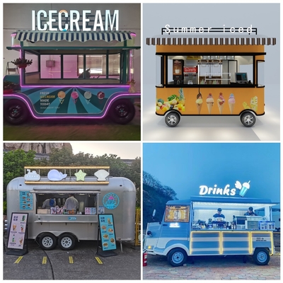 Outlet Mobile Eiscreme Getränke Essen Snack Van Trailer Boutique mit 1000 kg Kapazität