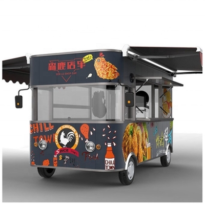 1000 KG Elektro-Vierrad-Kaltgetränk Milch Tee Eiscreme Kaffeebar Mobilstand Snackwagen Verkaufsgastwagen