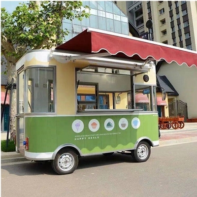 1000 KG Elektro-Vierrad-Kaltgetränk Milch Tee Eiscreme Kaffeebar Mobilstand Snackwagen Verkaufsgastwagen
