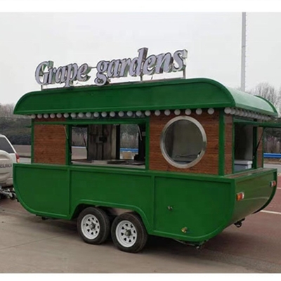 Multifunktionaler Silber 304 Edelstahl mobiler Elektro-Lebensmittelwagen für beliebte Snackverkäufe