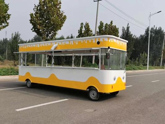 Multifunktionales 2000w Vierrad-Elektro-Hamburger-Snack-Esswagen für den Handel
