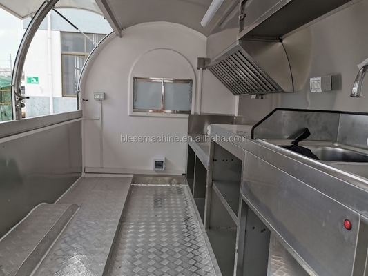 Multifunktionales 2000w Vierrad-Elektro-Hamburger-Snack-Esswagen für den Handel
