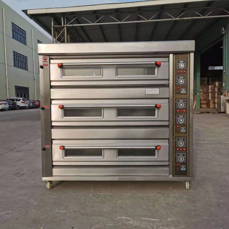 Energieeinsparende 3-Deck Backofen Edelstahl Heizungselement für Tray Größe 400 * 600mm