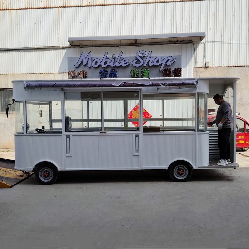 500*180*235cm Elektrische mobile gebratene Hühnchen-Combo-Wagen mit Kaffee und Cola-Getränk
