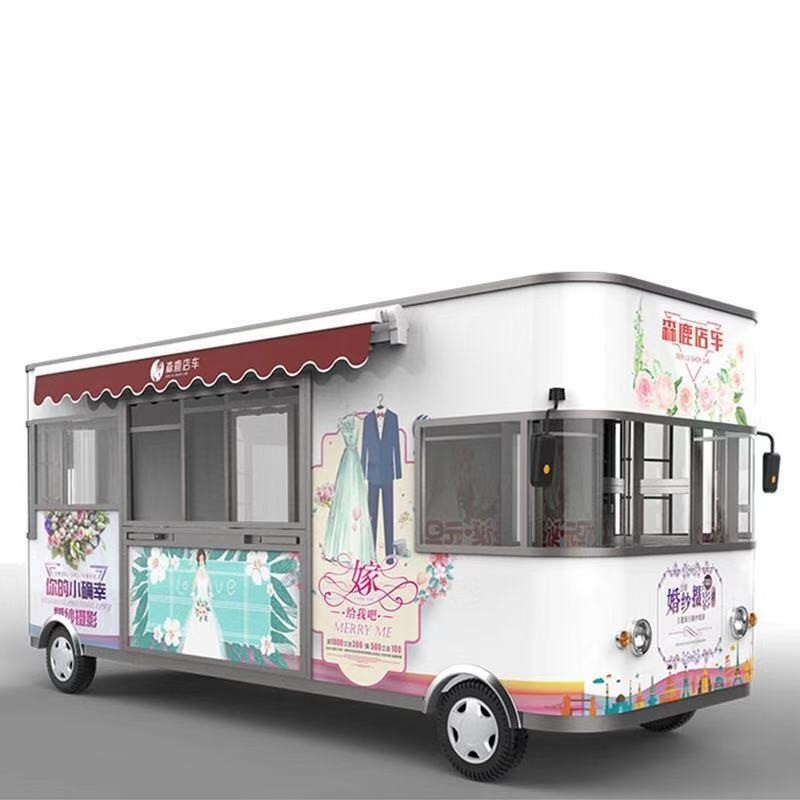 220-Volt-Elektro-Street-Food-Truck mit anpassbarem Design und 4 Rädern