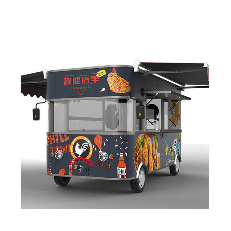 Instandhaltungs- und Reparaturdienst Rot Vintage-Eis Snackwagen Bbq Mobiles Lebensmittelfahrzeug