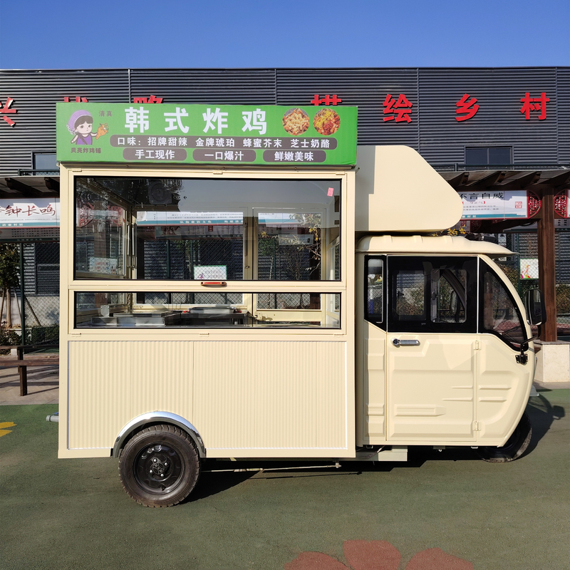 Multifunktionales 3,0 kW elektrisches Dreirad für den mobilen Verkauf von Fastfood-Getränken und Snacks