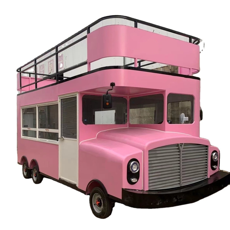 Luxus-Truck-Anhänger mit Doppeldeck für Fastfood Snacks Getränke Eis und Kuchen