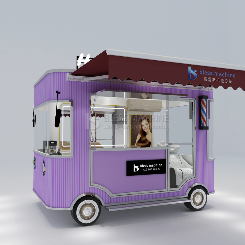 Elektrische Mobilfunk-Haarschneiderei Barbershop Style Design Van Truck Anhängerwagen für Landwirte
