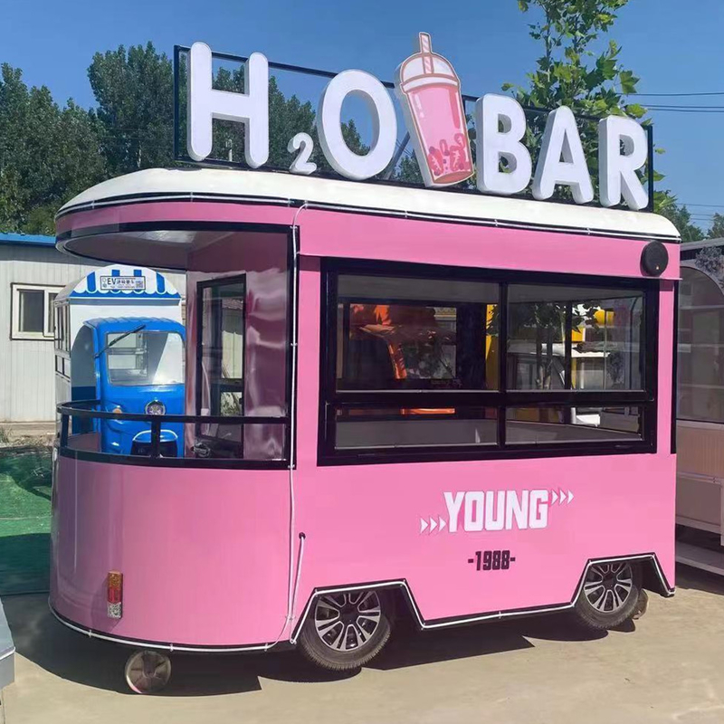 110v/220v Spannung 2022 Mobile Food Snack Eiscreme Kaltes Getränk Kaffee Milchtee Van Truck Trailer Boutique