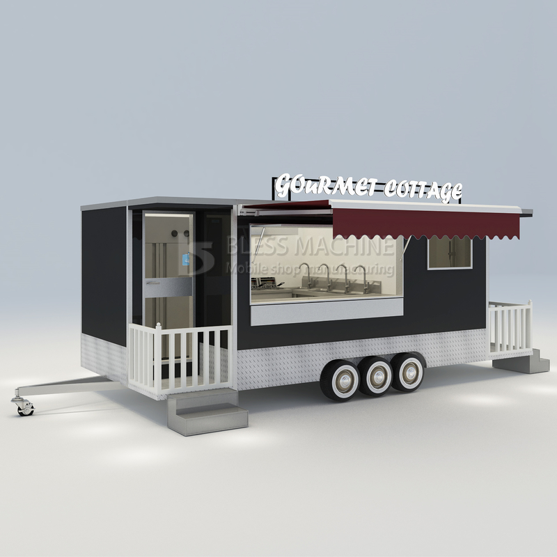 Bequem ausgestattetes Mobilhaus Cottage Food Snack Schleppwagen mit Toilette und Bett