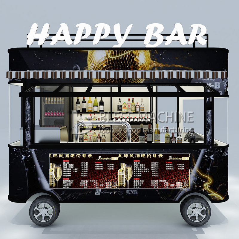 110v/220v Elektrische mobile Wein-Cocktail-Getränke-Bar Van Truck Anhängerwagen für Landwirte 2022