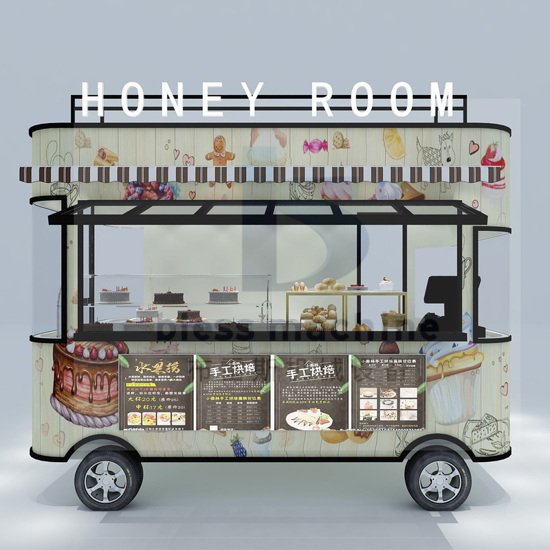 Elektrische Mobilkarre Kuchen Desserts Kekse Schokolade Van Truck Wagen 40km pro Stunde Geschwindigkeit