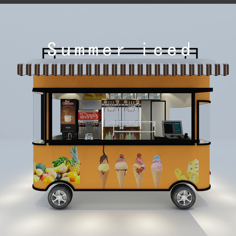 2022 Global Electric Mobile Eiscreme und Kühlgetränke Truck für Sommer Eis angepasst