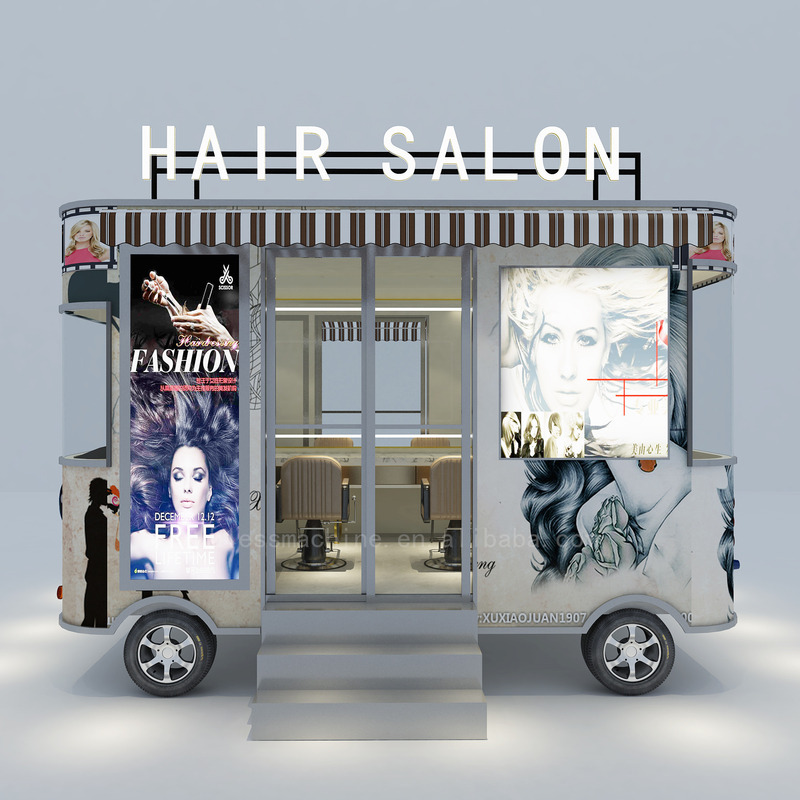 2023 Elektrisch Mobil Haarsalon Barbershop Van Truck Trailer Boutique Cart für Zuhause