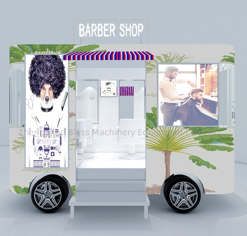 2022 Elektrische mobile Friseur-Shop Haarschneidesaal Lieferwagen Maschinen Funktion 40km pro Stunde