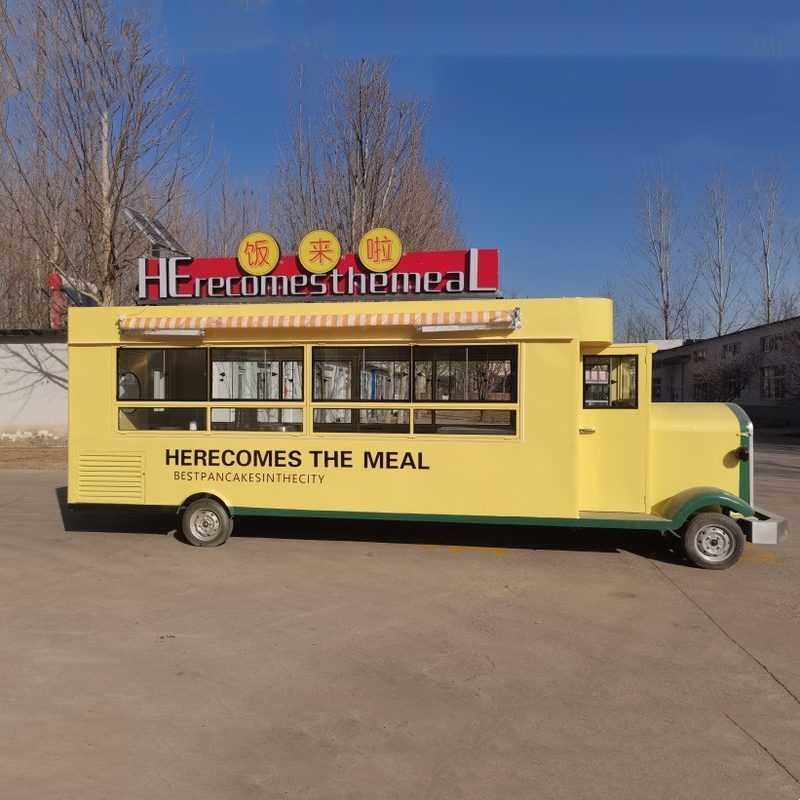 Elektrischer Mobilwagen für Fastfood Snacks Eis und Getränke praktisch