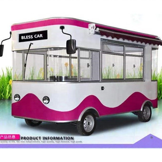 Inländisches Dorf Aktive Nachfrage Doppelseitige offene Tuk Tuk Food Cart für die Canton Fair